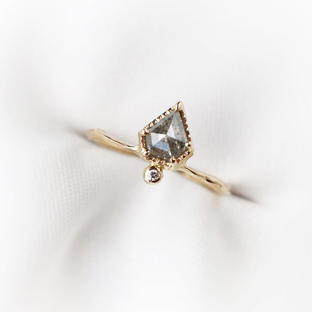 Salt & Pepper Diamond Ring