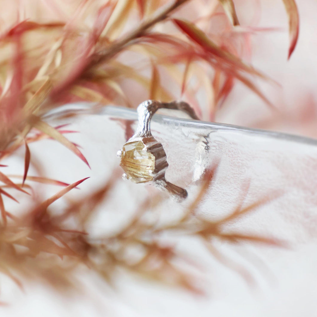 Golden Rutilated Quartz Earcuff