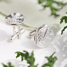 Load image into Gallery viewer, Cypress Leaf Cufflinks
